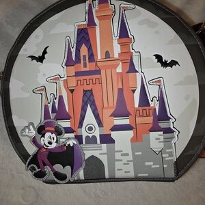 Loungefly Purple and Orange Castle Backpack